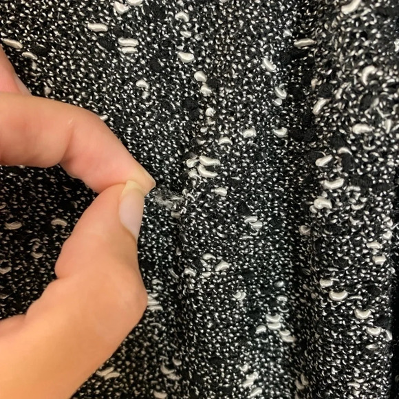 Additions by Chico's Loose Knit Sweater Size 2 Shirt Top Pullover Black White - Picture 10 of 15